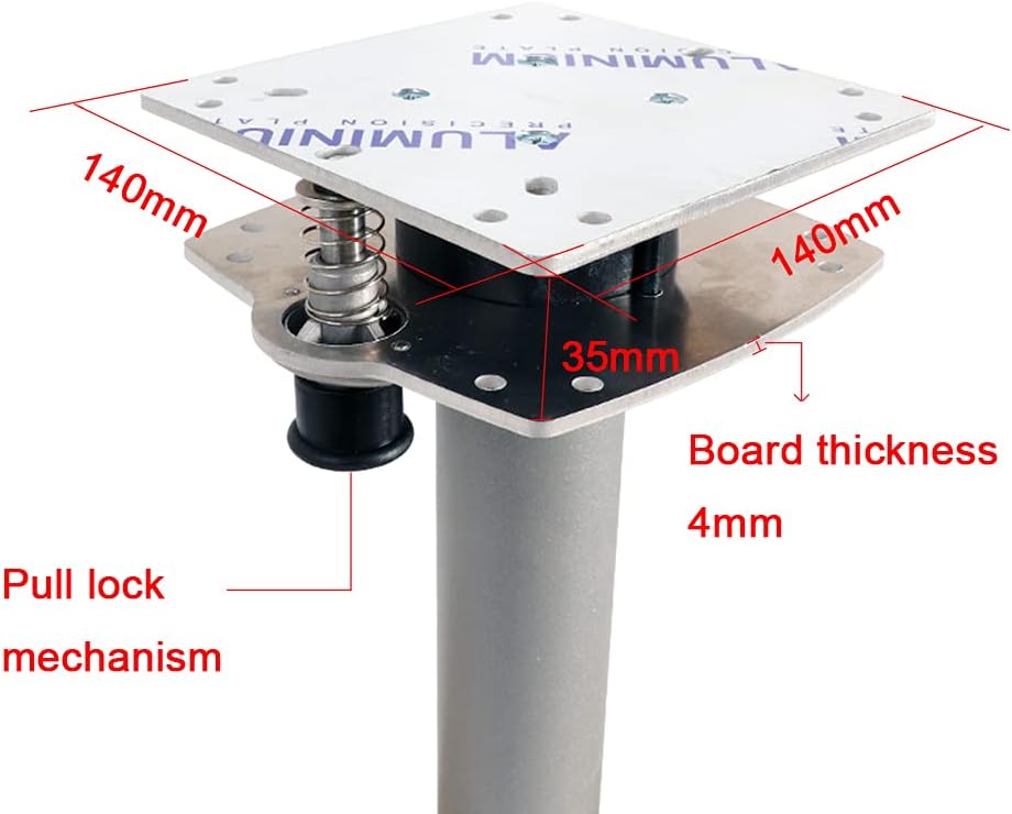 Campervan wall Table Leg with Slider and Motor Homes Double-Layer Extended Swing Table Legs with Double Table Head