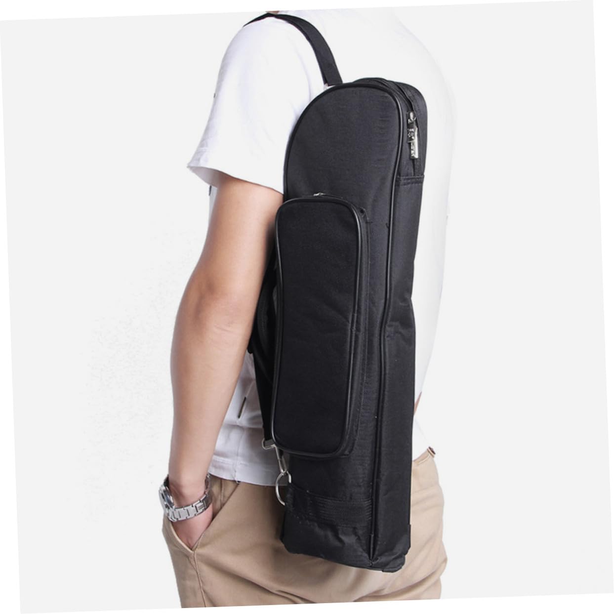 POPETPOP Bolsa Trompeta Oxford con Acolchado Protección Compartimentos Correa Hombro y Asa para Transporte Seguro Instrumento