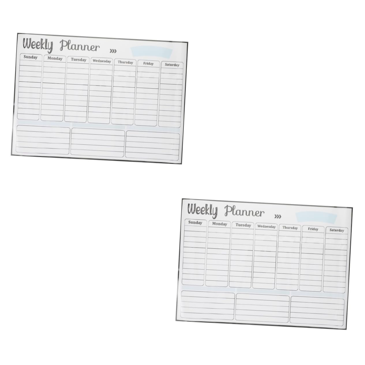 SHINEOFI 2pezzi Calendario Magnetico Cancellabile Per Frigorifero Lavagna Settimanale Pratica Per Pianificazione Familiare Facile Da Attaccare e Riutilizzare Perfetta Per Appunti e