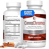 CinnaChroma Capsules - Cinnamon Supplements with 10:1 Extract, Chromium, Vanadium, Selenium, Vitamin D3 & K2 - Natural Sugar Blocker - 30 Capsules, 1 Month Supply