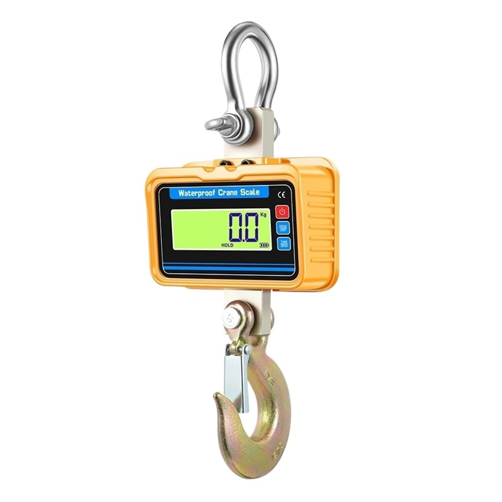 Wodoodporne wiszące wagi dźwigowe Zdalne sterowanie Wytrzymałe haki ze stali stopowej Narzędzia do ważenia Wyświetlacz LCD Silna pojemność(Yellow,3T)
