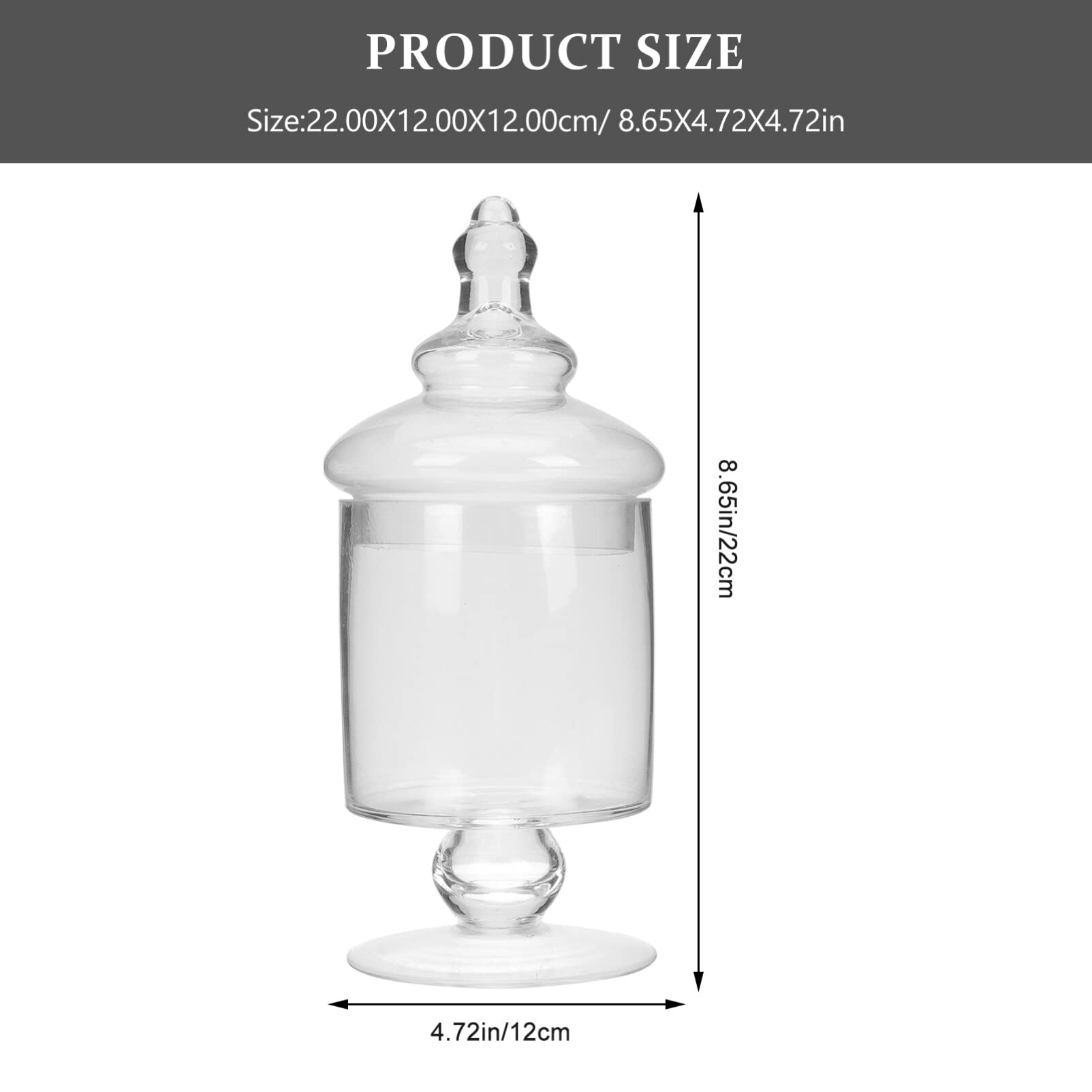 SEWACC Bocaux d'apothicaire en verre transparent pour bonbons, buffets, biscuits, boîtes en verre transparent pour cuisine, fête de mariage