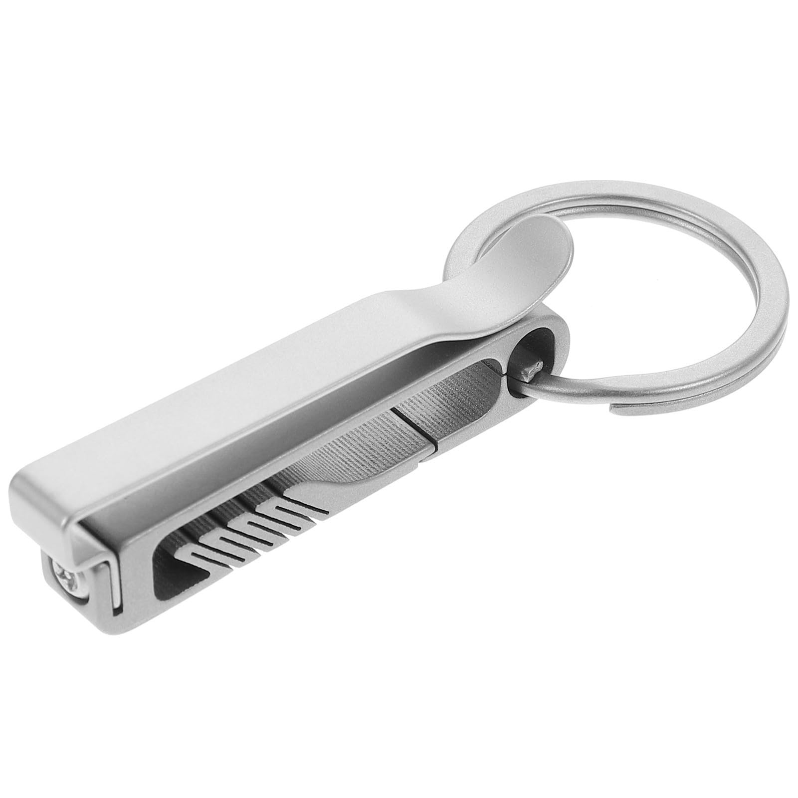 Karabiner Schlüsselring aus Titanlegierung mit Hoher Elastizität und Rostfreiem Design Leicht für Gürtel Hose und Tasche Zubehör für Einsatzgürtel