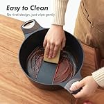 SENSARTE Nonstick Stock Pot with Lid, 2.6/4.5/6.6 QT Soup Pot Casserole Pot, Healthy Pasta Pot, Large Deep Cooking Pot, Big Sauce Pot Stew Pot, Induction Compatible, PFOA PFOS APEO Free, Black - Image 4