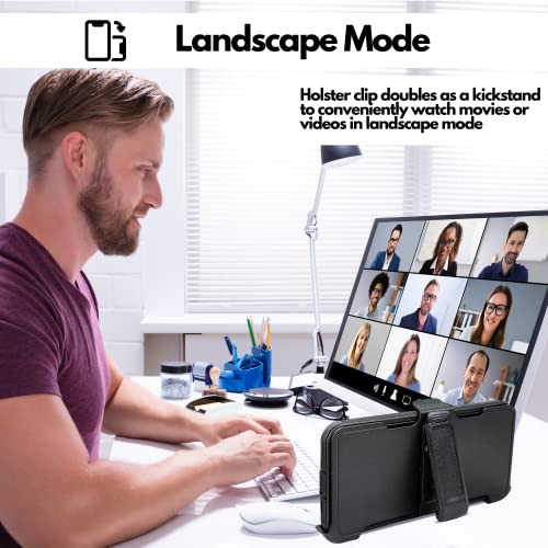 Cbus Wireless Belt Clip Case For Motorola Moto G 5G With Built-In Screen Protector + Holster (Black) #TOP6