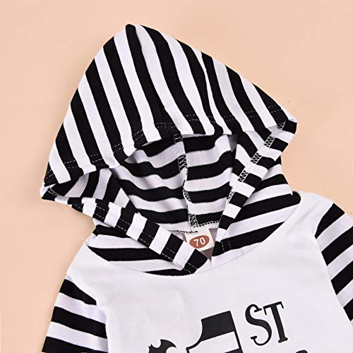 Aalizzwell Baby Halloween Outfit First Halloween Pumpkin Hooded Romper One-Piece Jumpsuit For Toddler Boys Girls (White, 12-18 Months) #TOP2