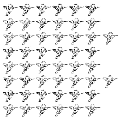 50% Off 50PCS Small Hummingbird Charms for Jewelry Craft Making