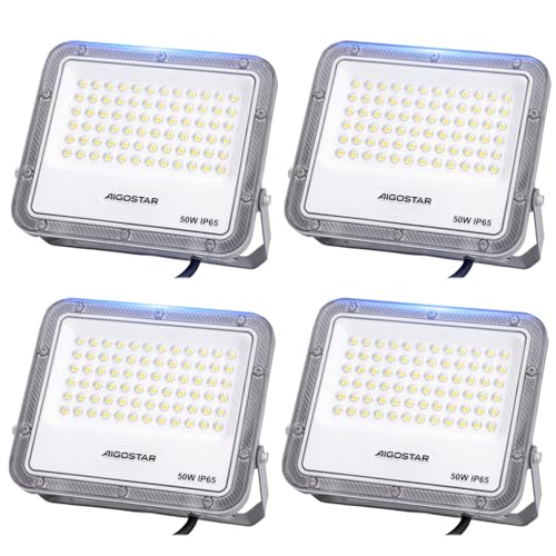 Grado di protezione IP 65: queste luci di inondazione a LED impermeabili IP65 funzionano bene in ambienti con pioggia, nevischio, neve per giardini, cortili, prati, banchine, stadi, parchi giochi all'aperto, ecc.