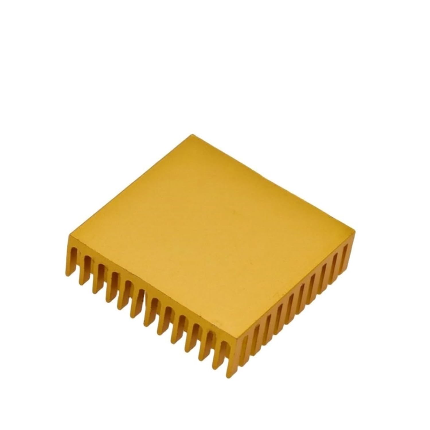 Aluminium Heat Sink 10PCS Heatsink Radiator Cooler 1.57 * 1.57 * 0.4in Gold Slot for Electronic Chip IC LED Computer