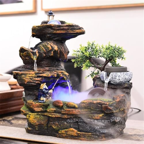 Fuente interior de resina con arroyo, regalo ideal para el hogar 4