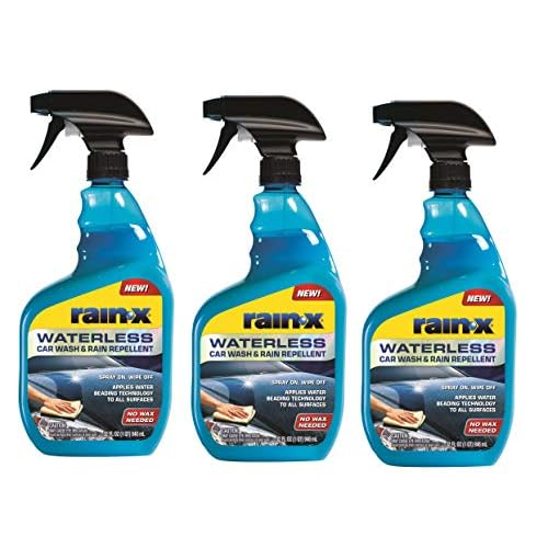 Rain-X 620100-3PK Waterless Car Wash & Rain Repellent, 23 oz. (Pack of 3)
