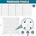 Daanxw Peg Board Kit, Includes Pegboard and Accessories,with Hooks and Bins,Peg Board Wall Organizer for Office,Ornaments Display,Crafts Organization (66, White)
