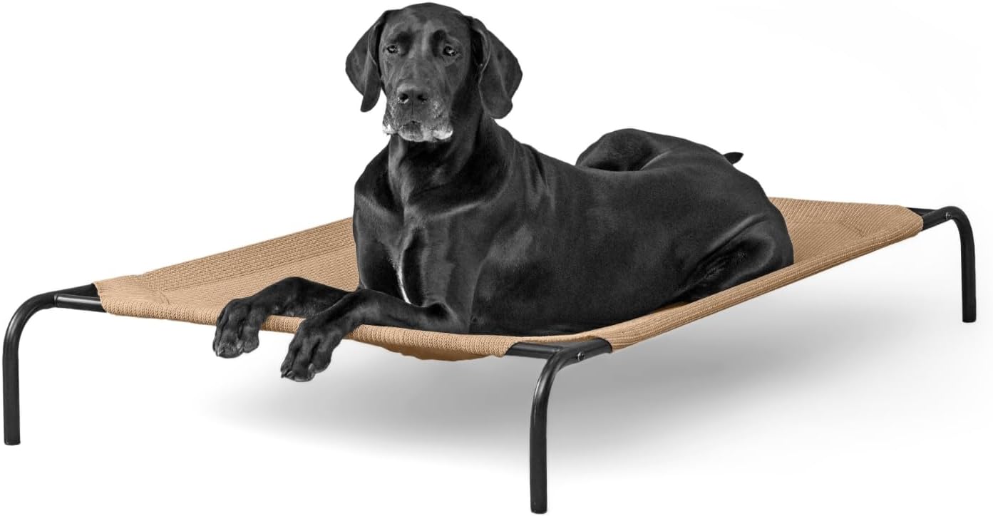 Coolaroo The Original Cooling Elevated Dog Bed, Indoor and Outdoor, Extra Large, Desert Sand