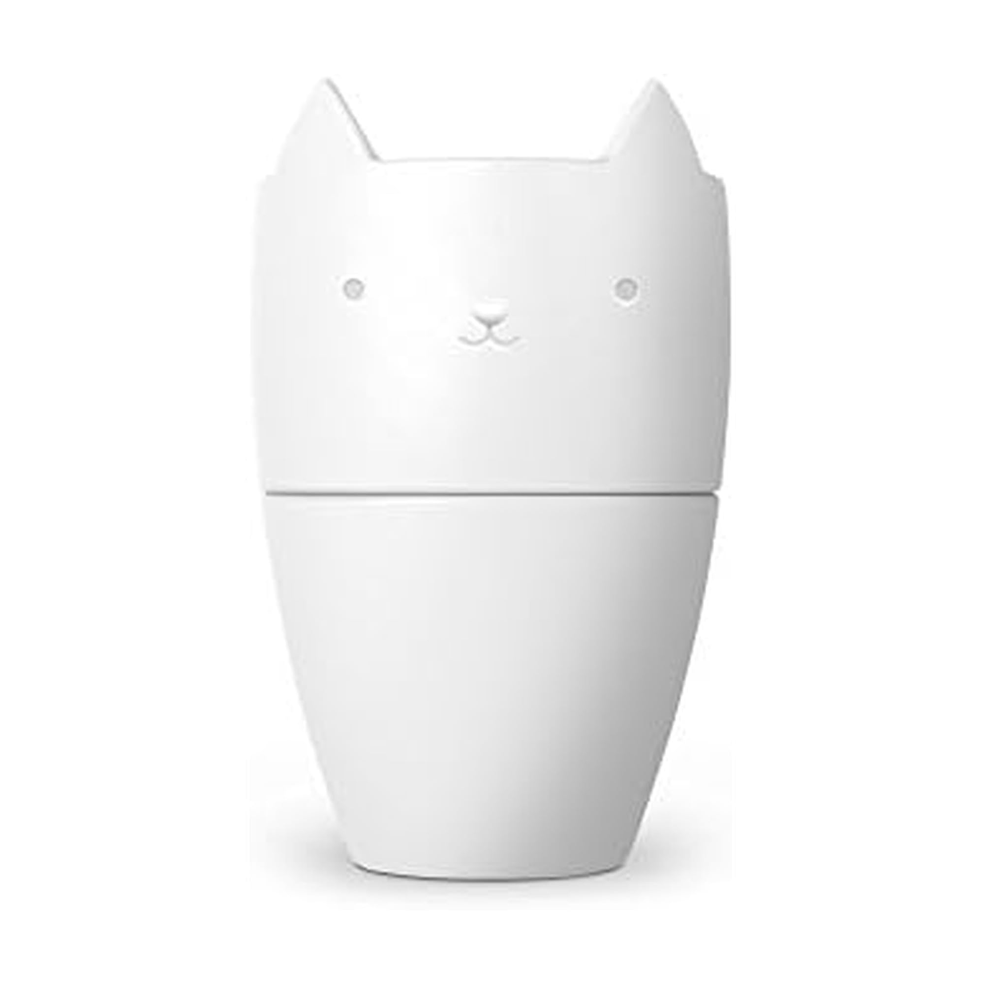 Genuine Fred PURR OVER Cat-Style Porcelain Pour Over Coffee Brewer, One Size, White