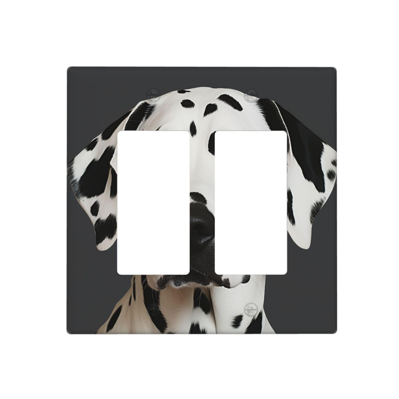 Decorator Wall Plate 2 Gang Light Switch Covers Dalmatian Wallplate Double Toggle Switch Plate Mid-size Electrical Outlet Covers Decorative Wall Switch Plate Cover