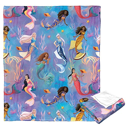 Northwest Little Mermaid/Ariel Silk Touch Throw Blanket, 50" x 60", Daughters Triton - Image 2