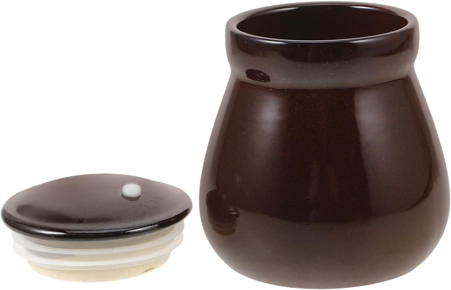 Ceramic Honey Storage Jar with Airtight Lid Food Storage Pot for Kitchen Pantry Small round Clay Honey Jar and Candy Preservation