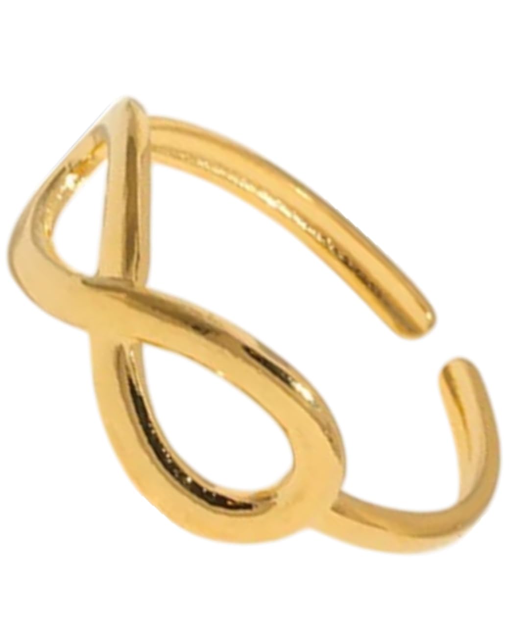 Positiva Jewelry Infinity Ring Damen – Offener 18K Vergoldet