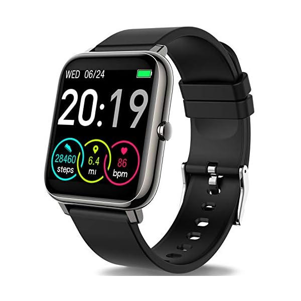 Rinsmola 2021 Smart Watch for Android/iOS Phones, 1.4" Full Touch Screen Fitness Tracker, Smartwatch for Men Women Heart Rate Monitor, Step Counter, Waterproof Fitness Watch Compatible iPhone Samsung