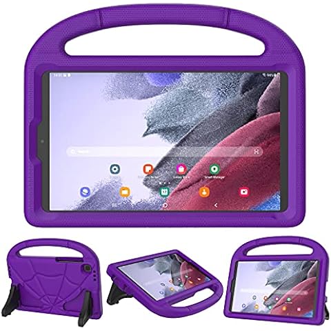 Kids Case for Samsung Galaxy Tab A7 Lite 8.7 Inch 2021, DJ&RPPQ Lightweight Shockproof Kid-Proof Cute Cover with Handle Kickstand for Galaxy Tab A7 Lite 8.7 Inch (SM-T220/T225/T227)-Purple Cover