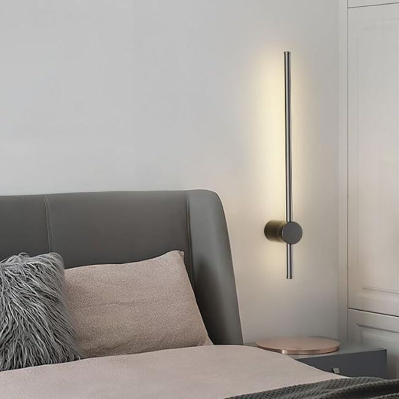 Lampada da Parete Moderna a LED Color Oro per Bagno - Rotante a 350°, Finitura a Specchio Spazzolato, Luce Bianca Calda, Elegante complemento d'arredo per bagni e Altri Ambienti (1