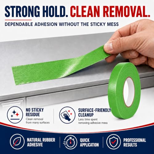 Image of GGR Supplies CDT-36 Industrial Grade Cloth Duct Tape, Light Green 2 Inch x 60 Yards, Waterproof UV Resistant Heavy Duty, Clean Removal with No Sticky Residue for Repairs, Packaging, and Bundling