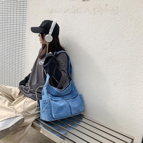 Bolso de hombro Yohora Denim estilo casual ligero miniatura 3