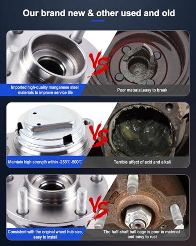 Image of ECCPP 2-Piece 513334 Wheel Hub Bearing for Infiniti G35 2007-2008 | for INFINITI Q50 2014-2020 5 lugs w /ABS Sensor Pre-Greased Sealed