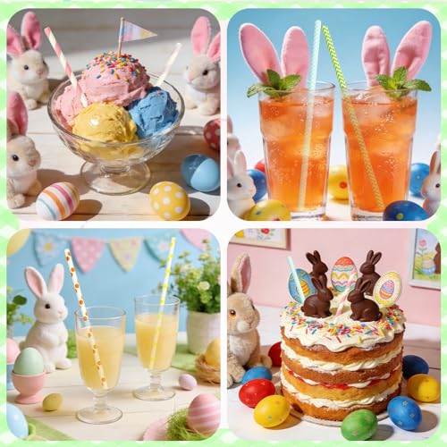 100 pitillos de papel desechables amarillos para fiesta miniatura 5