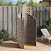 Cozynest Gartendusche Grau 100x100x241,5 cm Poly Rattan Akazienholz