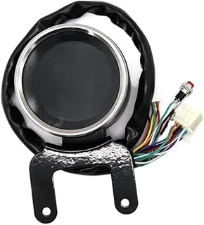 Motorcycle Odometer Universal Motorcycle Digital Multi-Functional Gauge Odometer KM MPH Speedometer 12000RPM Tachometer Fuel Level Meter