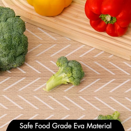 Image of Cooyes Shelf Liner -- Non-Slip Shelf Liners for Kitchen Cabinets - Waterproof Shelf Paper with Modern Pattern - Durable EVA Cabinet Liners