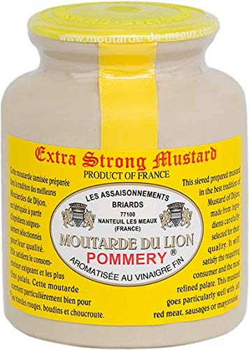 Moutarde de Meaux Pommery Lion Mustard 250G, Sandwich Spead, Pizza Pasta Spread