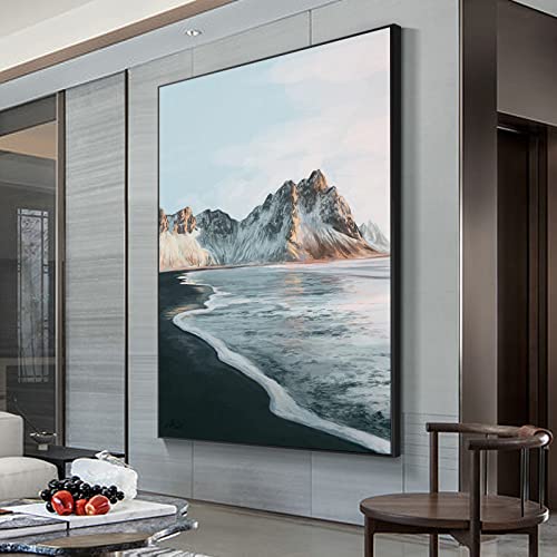 Tableau couteau 3D abstrait Dawn Coast haut de gamme grand format vertical - 4