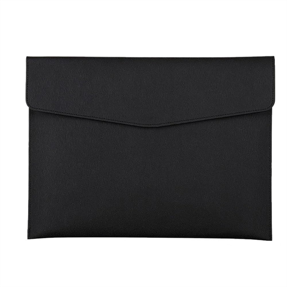 Cartelline espositive A4 in ecopelle con buste in plastica trasparente multicolore for ufficio scolastico(Black)