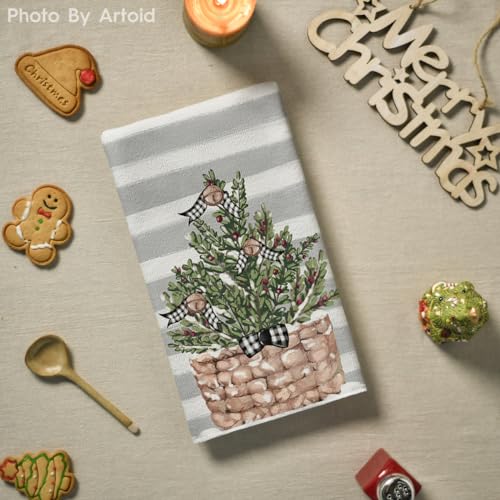 Artoid Mode Gloves Snowman Reindeer Christmas Kitchen Towels Dish Towels - Image 4