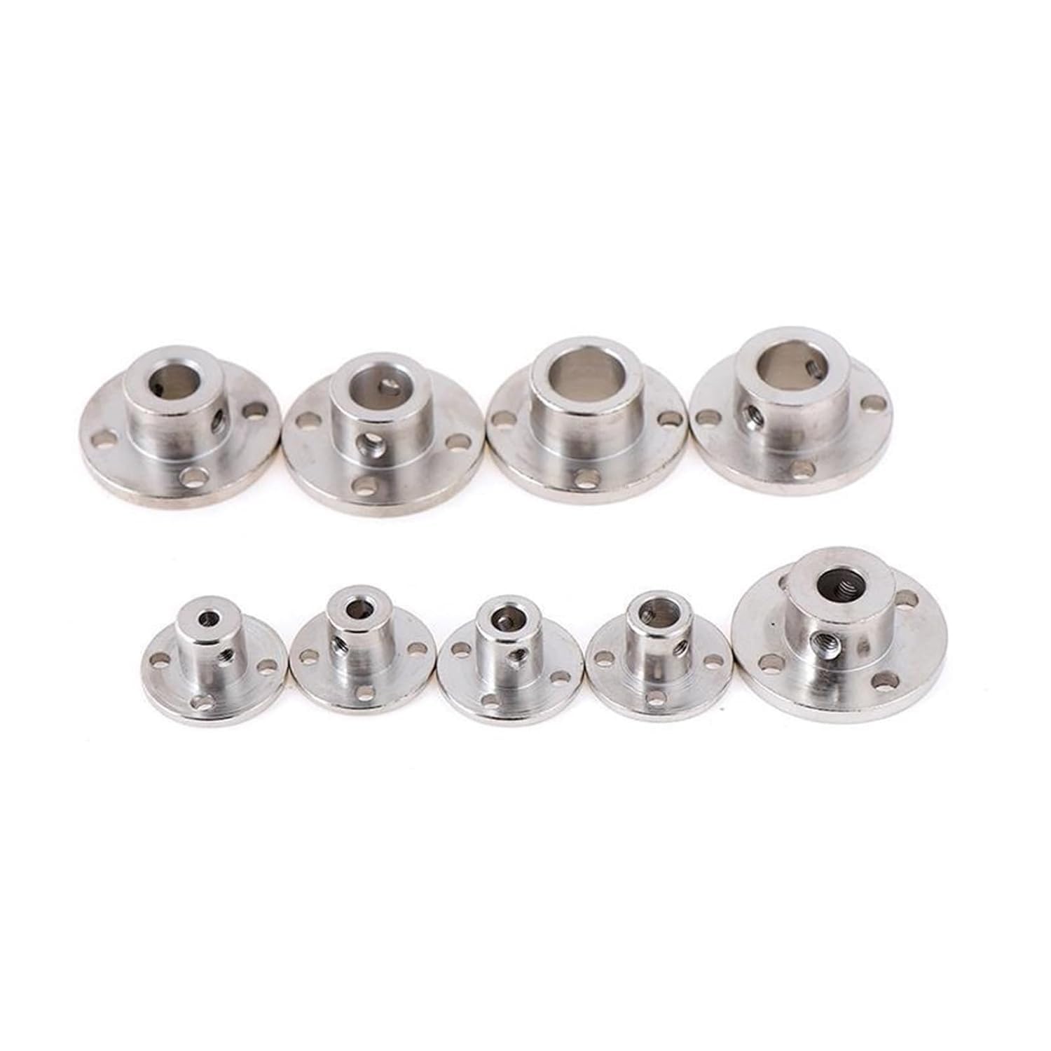 Flanschkupplung, 9 PCS DIY Modell Zubehör Hohe Härte Metall Flansch Welle Kupplung Kupplung Motor Guide Welle Achse Lager Armaturen(3mm)