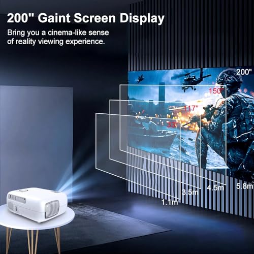 Image of TOPTRO Projector for Home 4K Support, M5 Auto Focus Full HD Projector 1080p Native YouTube PrimeVideo Netflix Builtin 7500Lumen 5G WiFi Bluetooth Portable Projector Auto Keystone Home Cinema Projector
