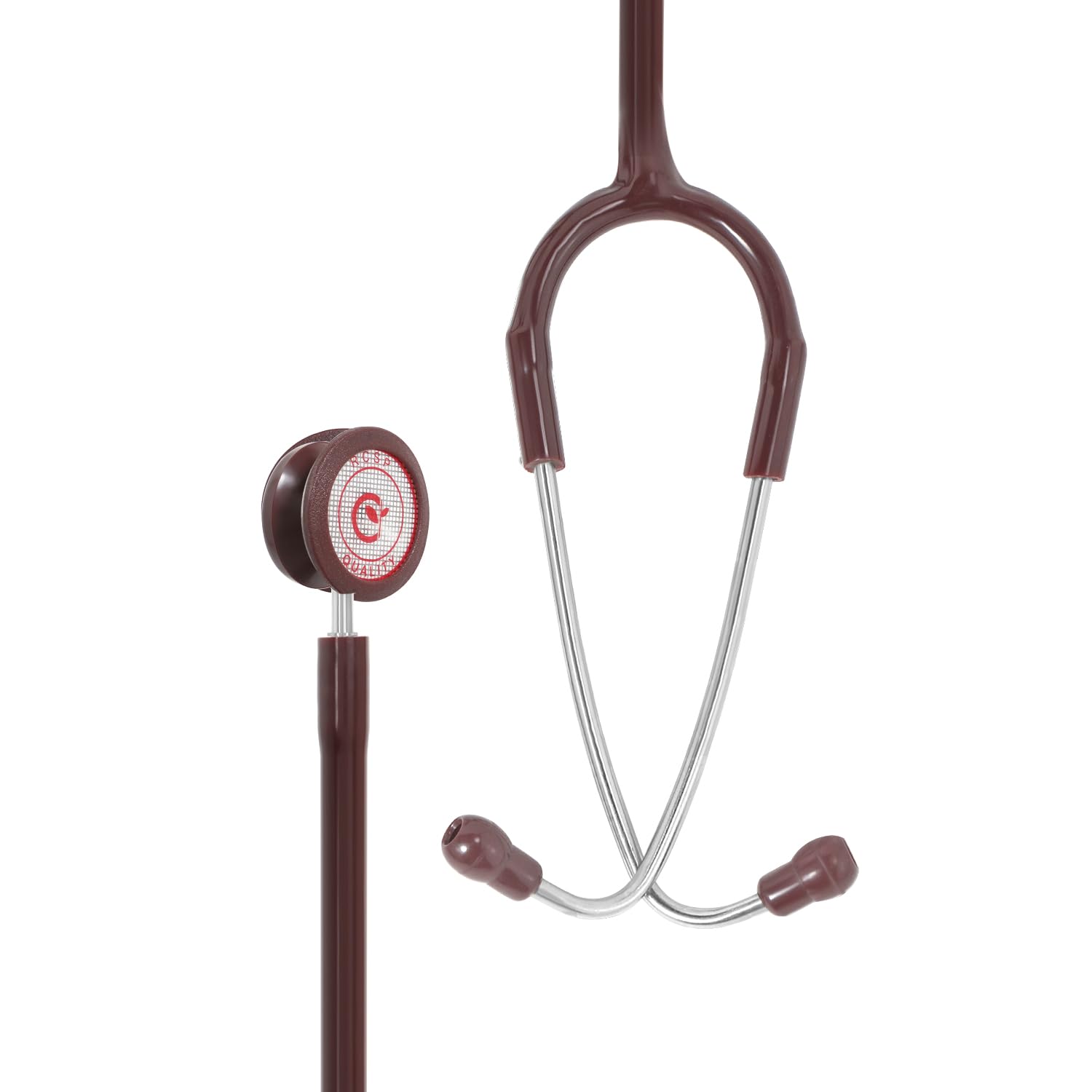 RCSP Stethoscope Pediatric for Doctors and Medical Student Nurses SS Pediatric, Lightweight Stainless Steel Chest Piece with Flexible Jointless Tube & Soft Sealing Ear Knobs (Chocolate) 2