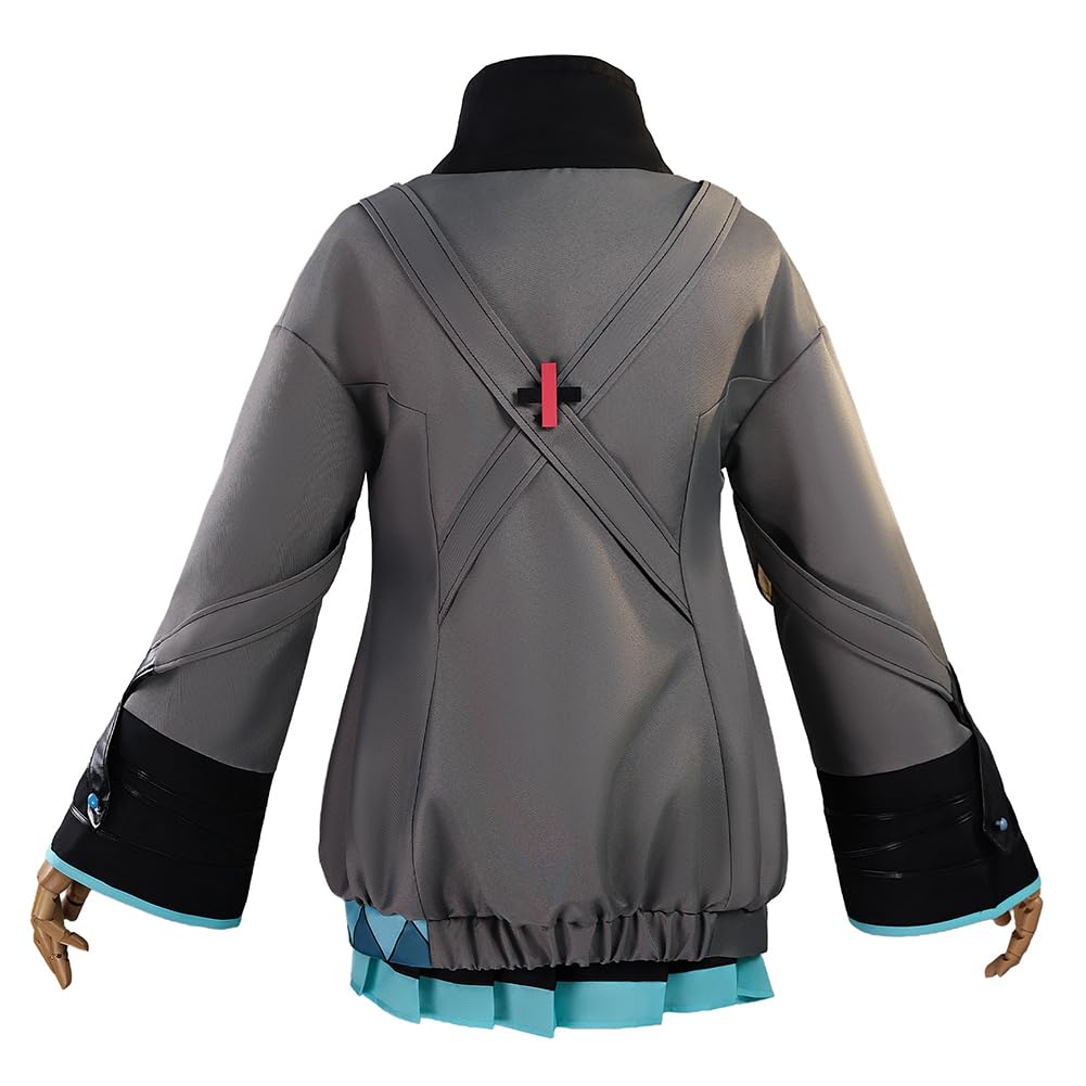 Zhongkaihua Miku - Disfraz completo de cosplay con chaqueta, falda, calcetines, tocados y decoraciones de cruz, traje de personaje de anime para cosplay, Halloween, carnaval para fanáticos