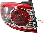Evan-Fischer Tail Light Assembly Compatible with 2010-2012 Hyundai Santa Fe Outer Driver Side