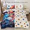 A Nice Night Galaxy Algebra Themed Full Bedding Set for Boys 6 Piece Bed-in-a-Bag with Comforter & Sheet Set, Machine Washable Kids Purple Bed Sets, Space Math Decor (Age 6-12) #2