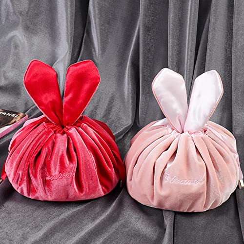 Sac à cosmétiques ronds soft avec cordon de rangement rapide - 2