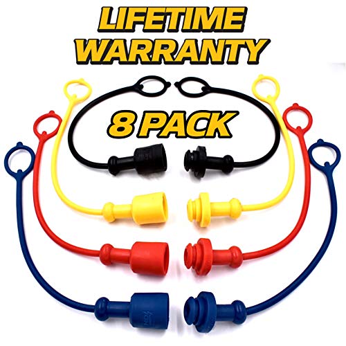 HD Switch (8 Pack) 1/4" Sub Compact Tractor Hydraulic Coupler Fitting Dust Cap