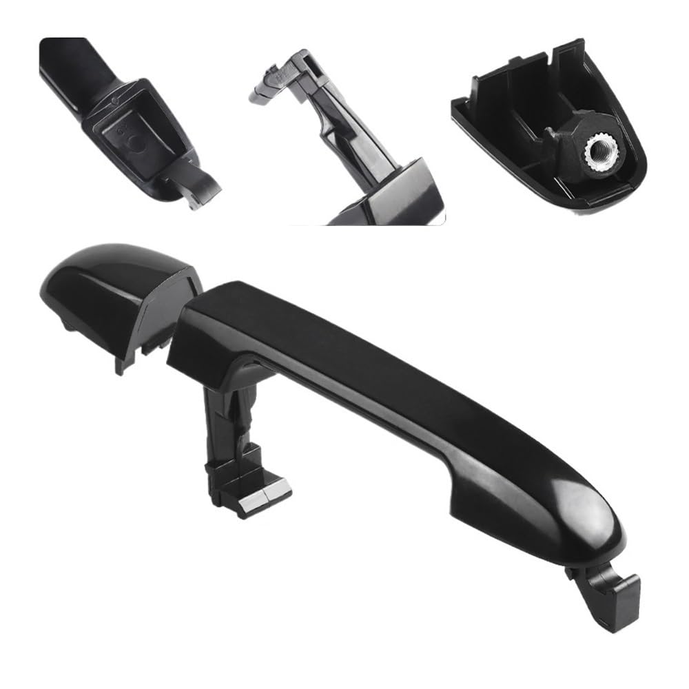 BIKKJBK Car Vehicle Door Handle Black Outer Door Handle for I30 FD for Elantra 2007-2011 Car Replacement Parts 82651-2H000 82661-2H000