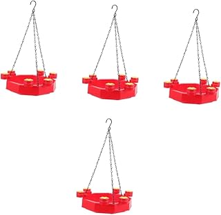 Happyyami 4pcs hummingbird feeder trays bird cage decorative plastic trays bird water dispenser bird feeders bird bath bowl hanging birds feeder wire bird feeder bird feeder container