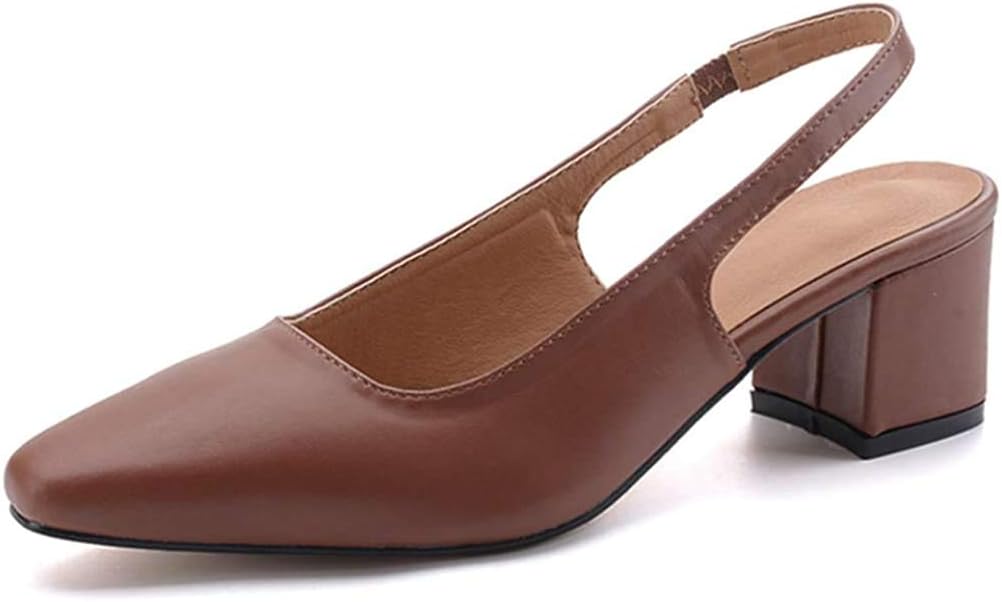 [イノヤシューズ] 走れるパンプス バックストラップ サンダル 痛くない 黒 24.0cm ベージュ ブラウン ローヒール スクエア