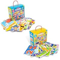 Abeec Giant Puzzle Multipack - Number Puzzle (30pcs) and Alphabet Jigsaw (30pcs) - Great Educational Toys for Kids