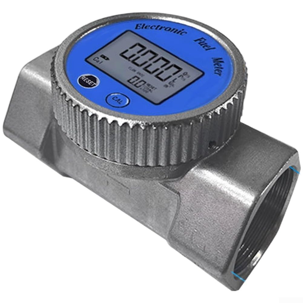 Misuratore di portata a turbina da 1,5/2 pollici con schermo LCD per il monitoraggio del flusso di gasolio e acqua in applicazioni industriali (2 pollici)