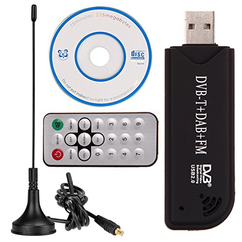 JUNERAIN USB2.0 Digital DVB-T SDR + Dab + FM Tuner TV Récepteur Stick RTL2832U + FC0012 Cover